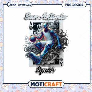 San Antonio Spurs Basketball PNG Design for Instant Download