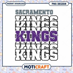 Sacramento Kings PNG Design for Instant Download Art