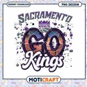 Sacramento Kings Go Kings PNG Design