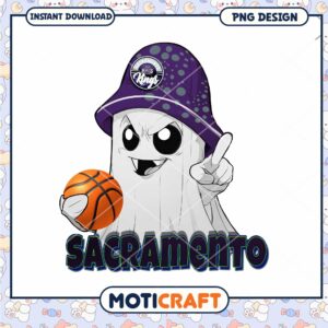 Sacramento Kings Ghost Basketball PNG Instant Download Art