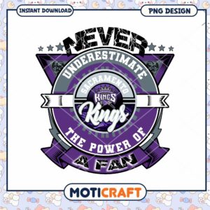 Sacramento Kings Fan Power PNG Design