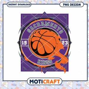 Sacramento Kings Basketball PNG Design for Instant Download