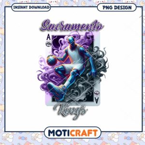 Sacramento Kings Basketball PNG Art for Instant Download