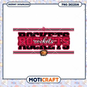 Rockets Basketball Team PNG Design Instant Download Art