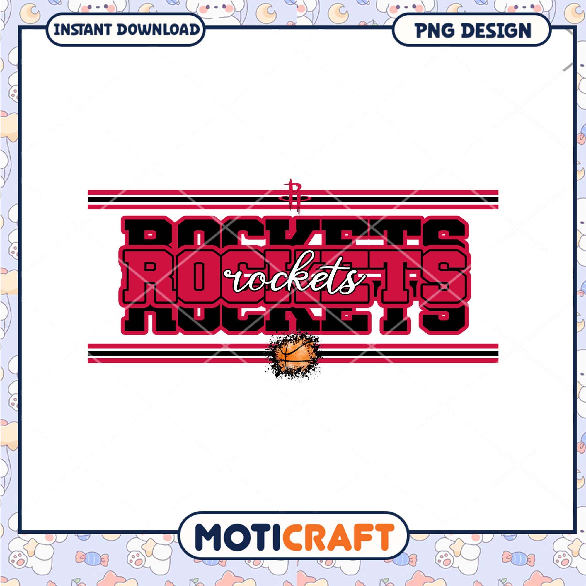 Rockets Basketball Team PNG Design Instant Download Art Rockets Basketball Team PNG Design Instant Download Art