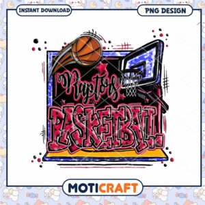 Raptors Basketball PNG Sublimation Design