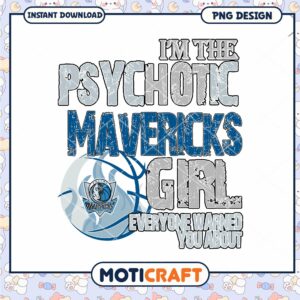 Psychotic Mavericks Girl Basketball PNG Design Download