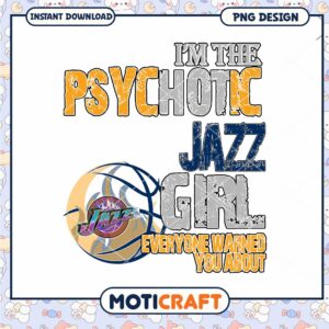 Psychotic Jazz Girl PNG Design Instant Download Graphic