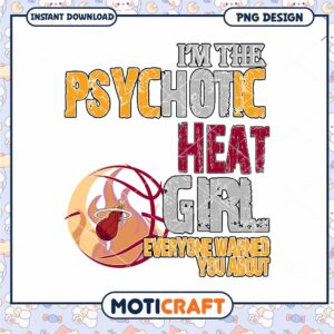 Psychotic Heat Girl Basketball PNG Instant Download Design