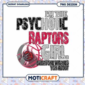 Psycho Raptors Girl Funny Basketball PNG Design Download