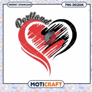 Portland Trail Blazers Heart PNG