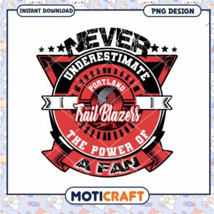 Portland Trail Blazers Fan PNG Design