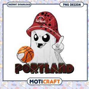 Portland Trail Blazers Ghost Graphic PNG Design Download