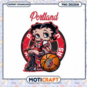 Portland Trail Blazers Betty Boop PNG