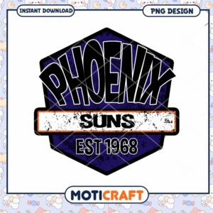 Phoenix Suns Vintage Logo PNG Design for Instant Download