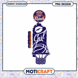 Phoenix Suns Girl PNG Basketball Design Instant Download