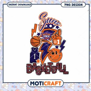 Phoenix Suns Basketball PNG Design Instant Download Art