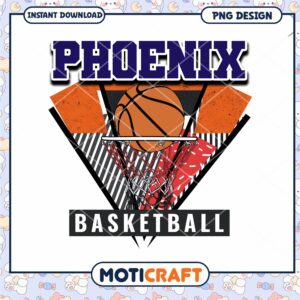 Phoenix Basketball PNG Design Instant Download