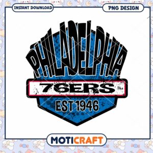Philadelphia 76ers Vintage Logo Design Instant Download PNG Philadelphia 76ers Vintage Logo Design Instant Download PNG