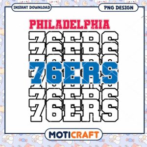 Philadelphia 76ers PNG Design for Instant Download Fun