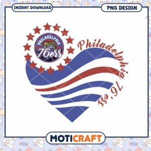 Philadelphia 76ers Heart PNG Design