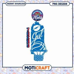 Philadelphia 76ers Girl Basketball PNG Art for Download