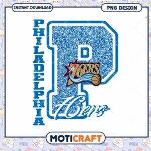 Philadelphia 76ers Glitter PNG Design