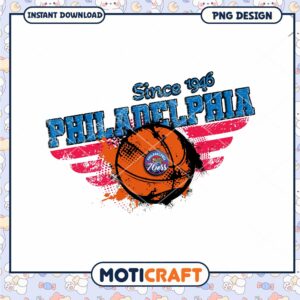 Philadelphia 76ers Basketball Design Since 1946 PNG Download