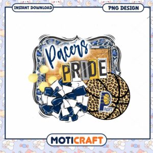 Pacers Pride PNG Design Instant Download for Basketball Fans