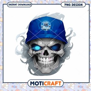 Orlando Magic Skull Design Instant Download PNG Art