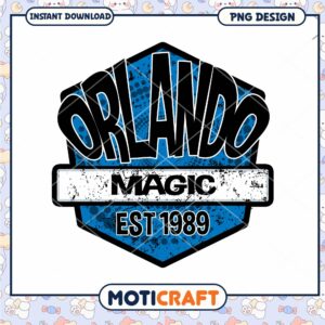Orlando Magic Retro PNG Design Instant Download 1989
