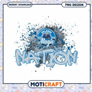 Orlando Magic Nation Graphic PNG Instant Download Design