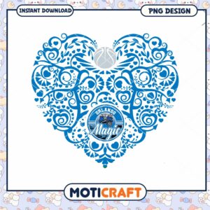 Orlando Magic Heart PNG Design