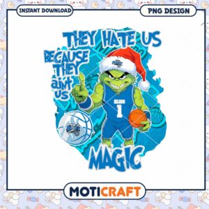 Orlando Magic Grinch Basketball PNG Graphic Download