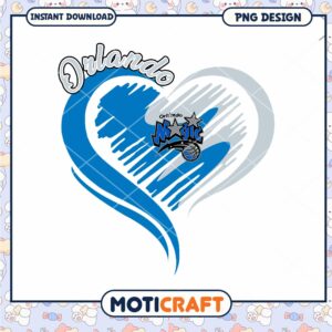 Orlando Magic Heart Design Instant Download PNG Art