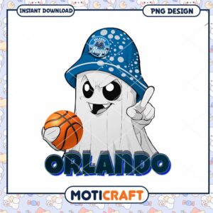 Orlando Magic Ghost Basketball PNG Instant Download Design