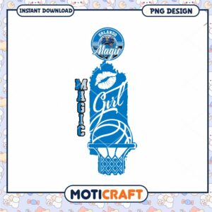 Orlando Magic Girl Basketball PNG Design Instant Download