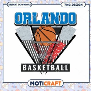 Orlando Basketball PNG Design Instant Download