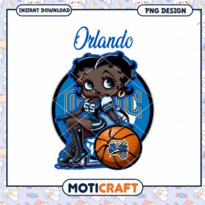 Option 1 (Focus on character) Betty Boop Orlando Magic PNG Design