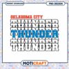 Oklahoma City Thunder Sports PNG Design for Instant Download
