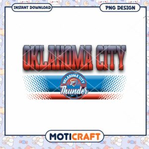 Oklahoma City Thunder Team Logo PNG Instant Download Design