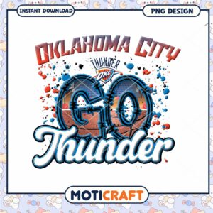Oklahoma City Thunder PNG Sublimation Design