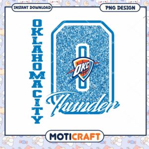 Oklahoma City Thunder PNG Glitter Design