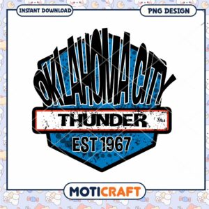 Oklahoma City Thunder PNG Design Instant Download Art