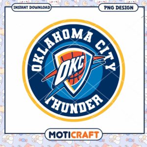 Oklahoma City Thunder Logo PNG Instant Download Design