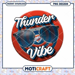 OKC Thunder Vibe PNG Design for Instant Download Decoration