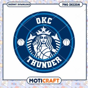 OKC Thunder Starbucks PNG Design