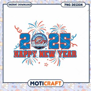 OKC Thunder 2025 PNG Happy New Year
