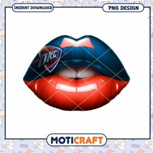 OKC Lips PNG Design Instant Download