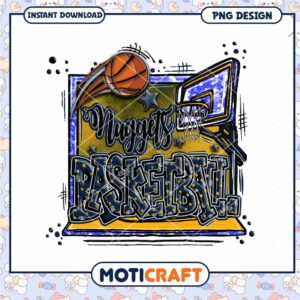 Nuggets Basketball PNG Design Instant Download Art Print